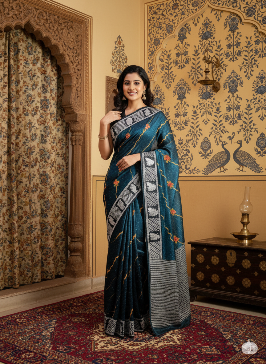 Organza silk (with border)