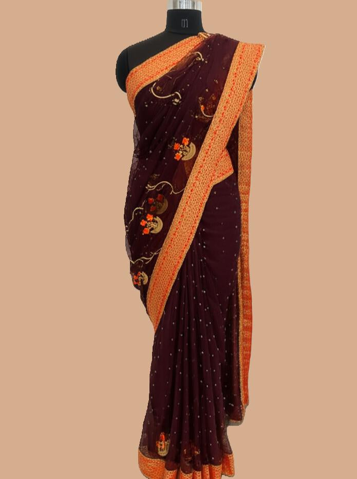 Organza silk (with border)