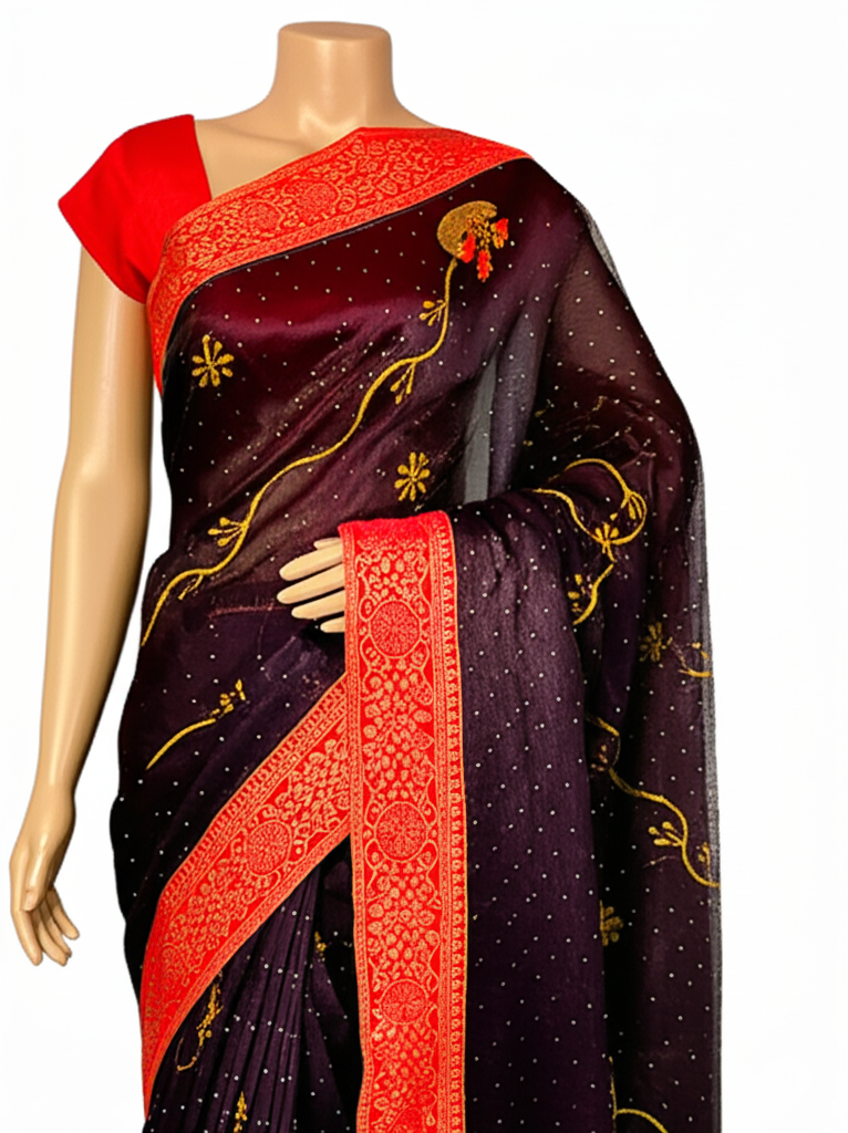 Organza silk (with border)