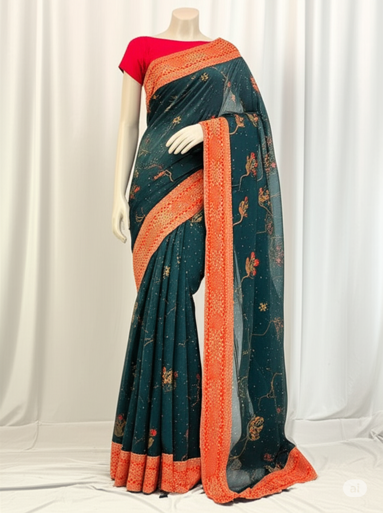 Organza silk (with border)