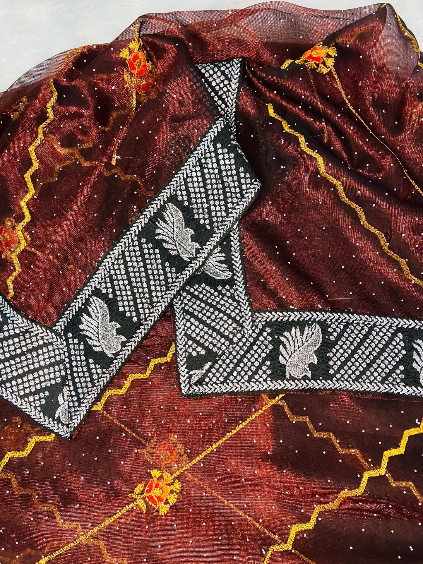 Organza silk (with border)