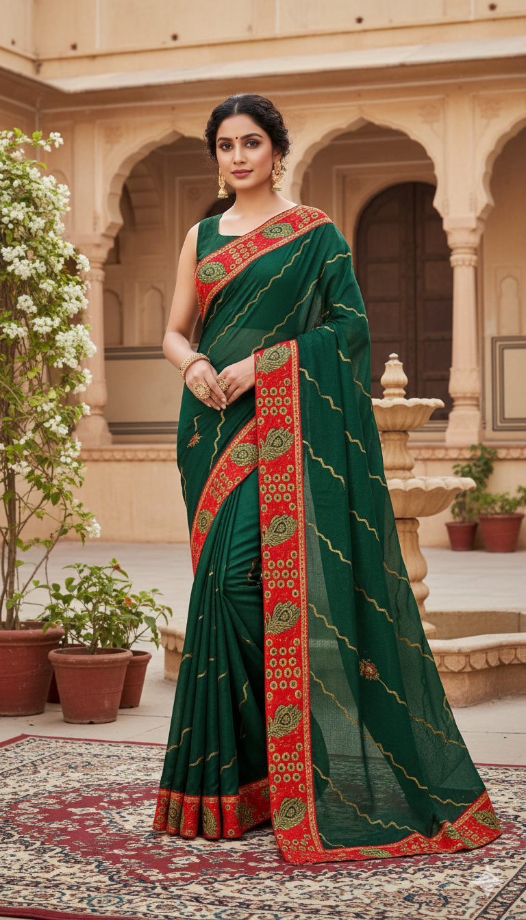 Organza silk (with border)